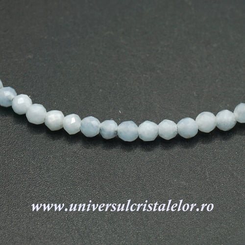 Colier angelit rotund fatetat - 3.4mm