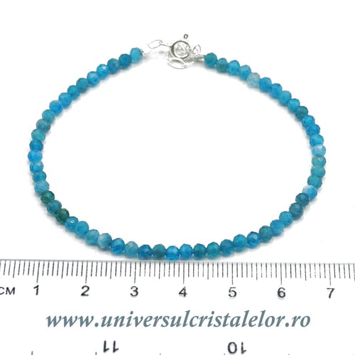 Bratara apatit rotund fatetat - 3,3mm