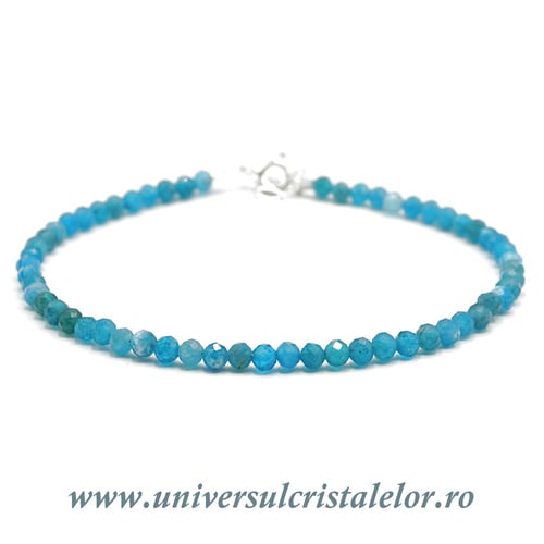 Bratara apatit rotund fatetat - 3,3mm