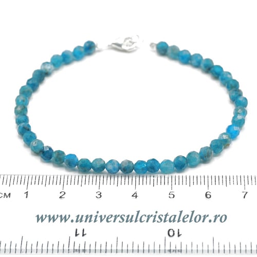 Bratara apatit rotund fatetat - 4,3 mm