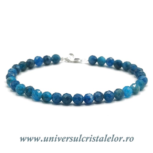 Bratara apatit rotund fatetat - 5,2 mm
