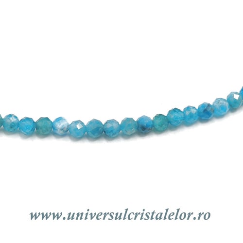 Colier apatit rotund fatetat - 2,6 mm