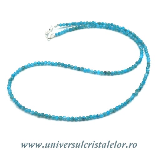 Colier apatit rotund fatetat - 2,6 mm
