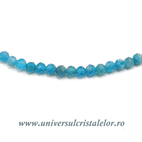 Colier apatit rotund fatetat - 3,3mm