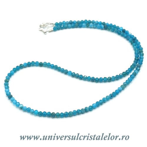 Colier apatit rotund fatetat - 3,3mm