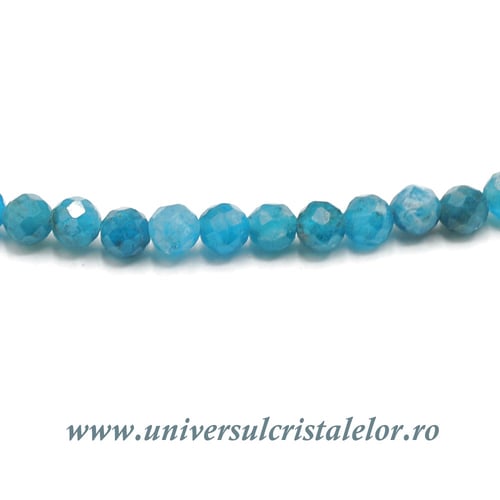 Colier apatit rotund fatetat - 4,3mm