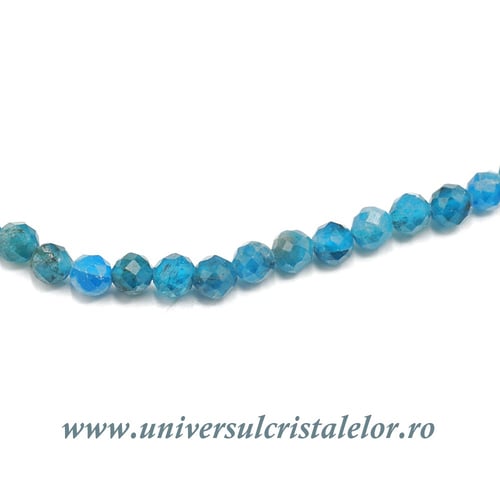 Colier apatit rotund fatetat - 4,6 mm