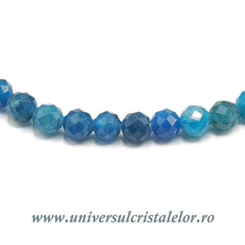 Colier apatit rotund fatetat - 5,2 mm