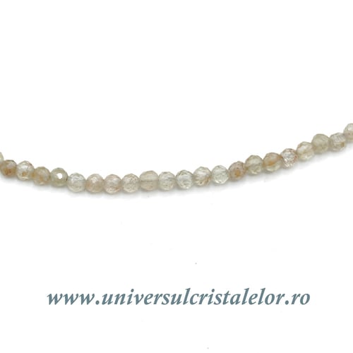 Colier apatit galben rotund fatetat - 2 mm