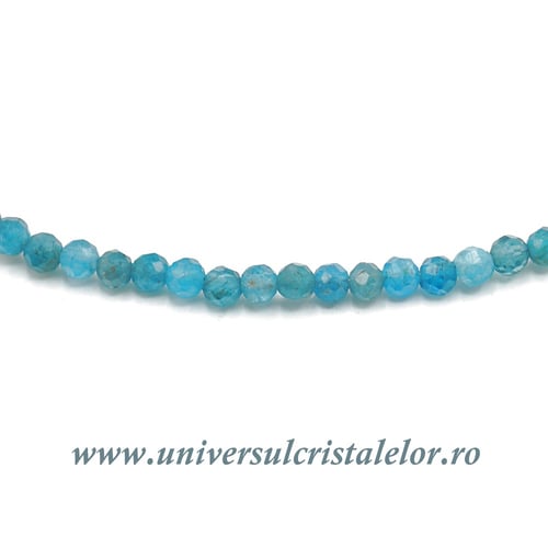 Colier apatit rotund fatetat - 2 mm