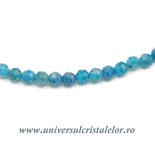 Colier apatit rotund fatetat - 3,9 mm