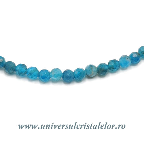 Colier apatit rotund fatetat - 4,3mm