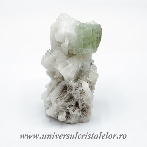 Stilbit cu apofilit verde unicat m01