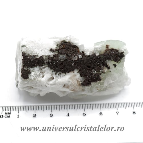 Stilbit cu apofilit verde unicat m01