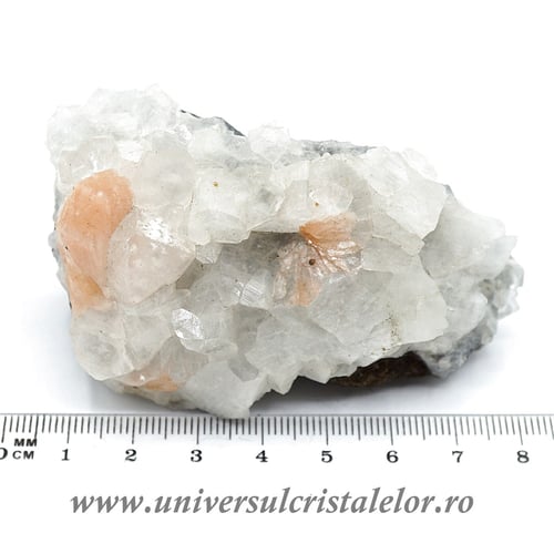 Stilbit cu apofilit verde unicat m01