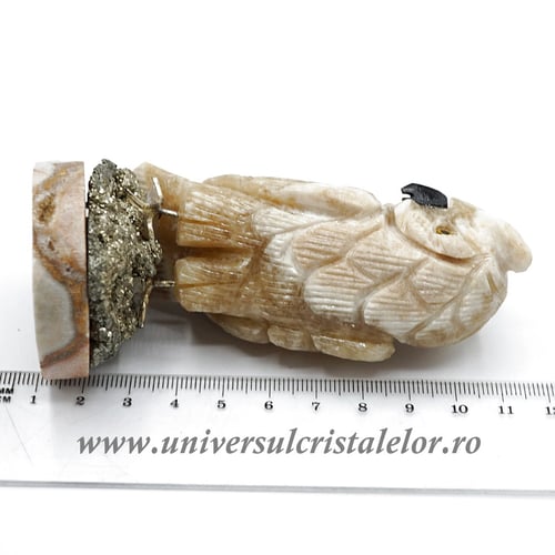 Figurina aragonit bufnita m1