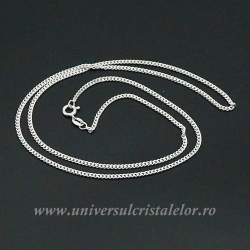 Lantisor Argint model cuban subtire - 55cm