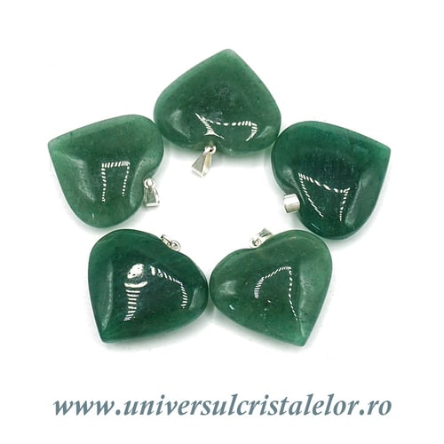 Pandantiv aventurin inima