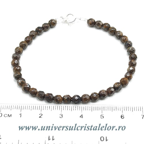 Bratara bronzit rotund fatetat - 4,5mm