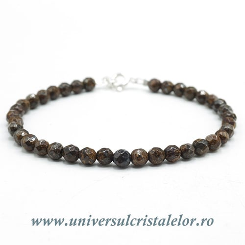 Bratara bronzit rotund fatetat - 4,5mm