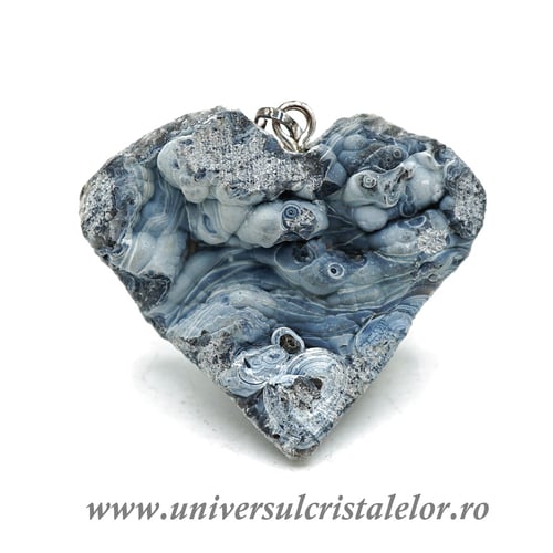 Pandantiv calcedonie inima