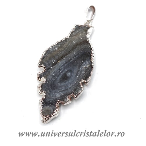 Pandantiv calcedonie frunza