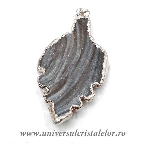 Pandantiv calcedonie frunza