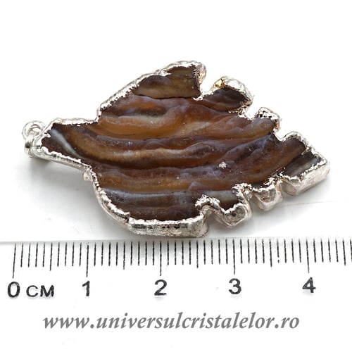 Pandantiv calcedonie frunza