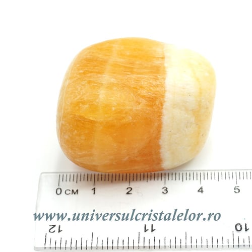 Calcit portocaliu piatra rulata 