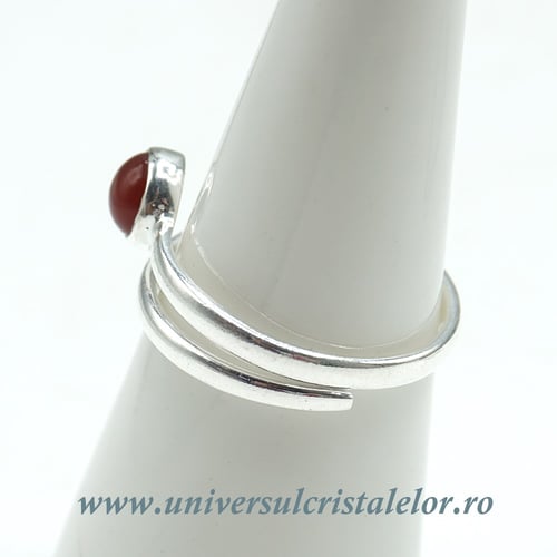 Inel carneol rotund reglabil