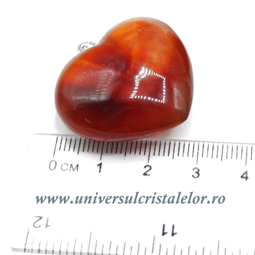 Pandantiv carneol inima