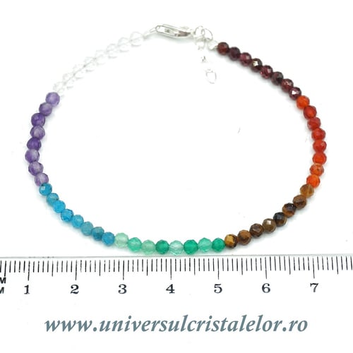 Bratara chakre rotund fatetat - 3 mm