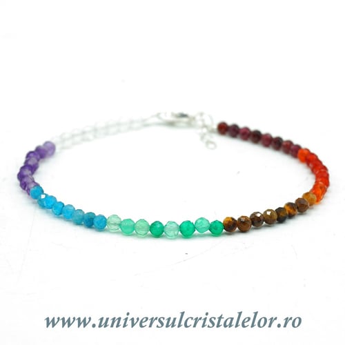 Bratara chakre rotund fatetat - 3 mm