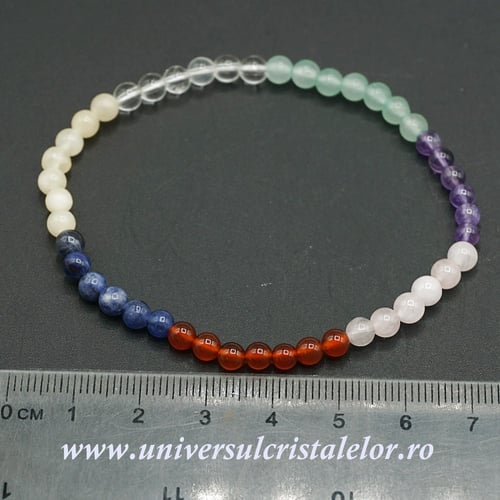 Bratara chakre rotund - 4 mm