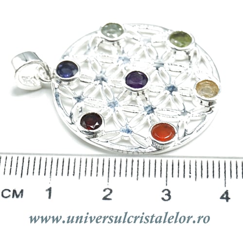 Pandantiv chakre si floarea vietii m2