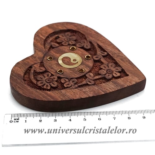 Suport ardere pentru betisoare si conuri parfumate - inima