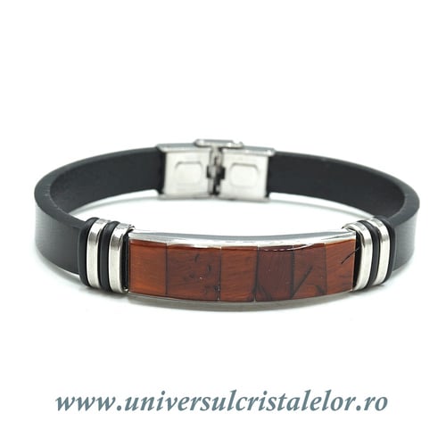 Bratara chihlimbar cu piele naturala