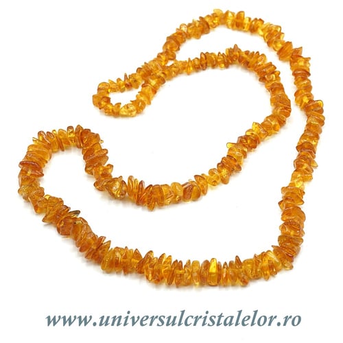 Colier chihlimbar chips-uri lung m2