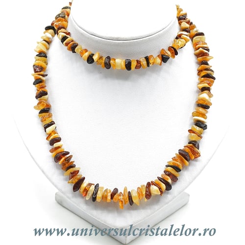 Colier chihlimbar mixt, chips-uri 