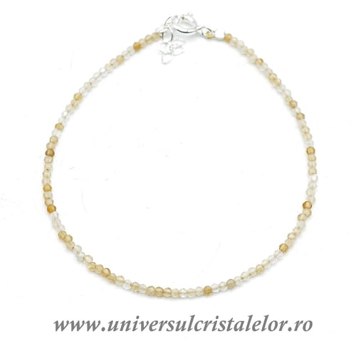 Bratara citrin rotund fatetat 1.9 mm