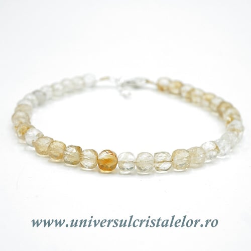 Bratara citrin cub fatetat - 4,5mm