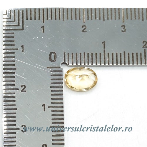 Citrin fatetat oval 8 / 6 mm