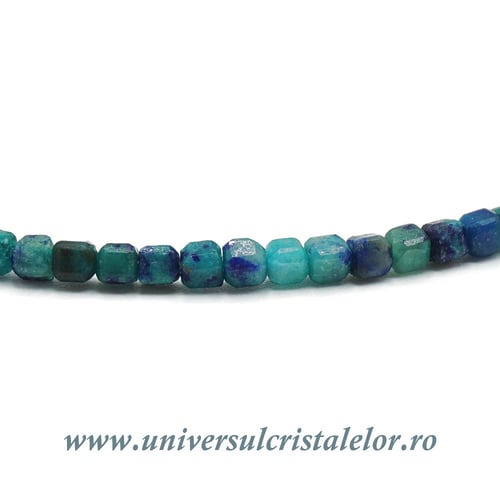 Bratara crisocola cub fatetat - 2,5mm