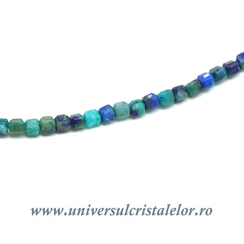 Colier crisocola cub fatetat - 2,5mm