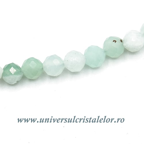 Bratara crisopraz rotund fatetat - 3.5 mm