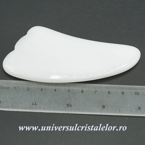 Piatra Gua Sha cuart alb laptos