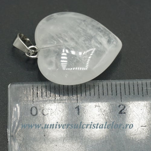 Pandantiv cristal de stanca inima