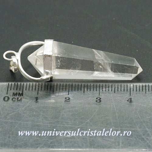 Pandantiv cristal de stanca dublu varf