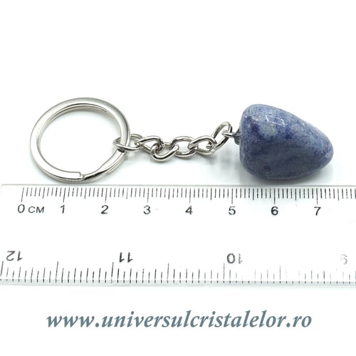 Breloc cuart albastru