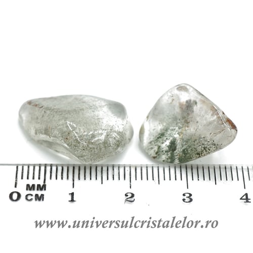 Cuart cu clorit piatra rulata m1